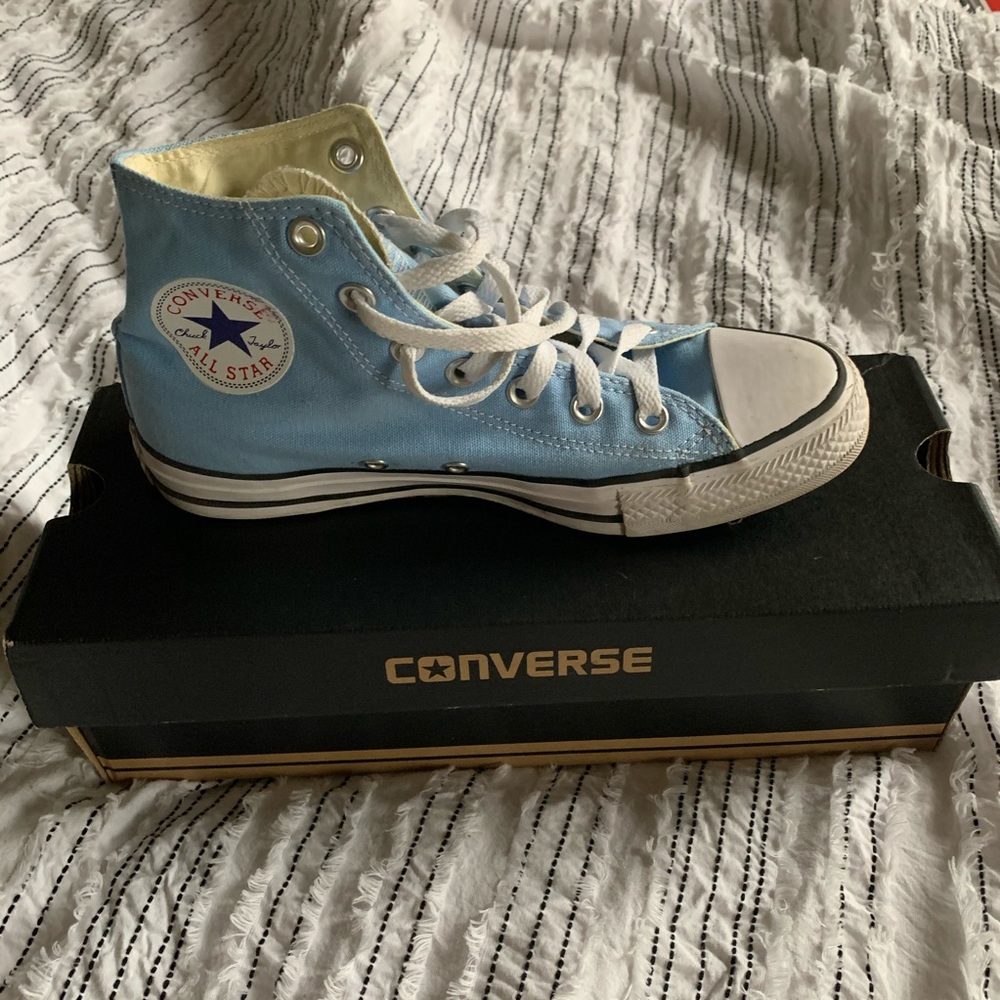 Light Blue Hi-Top Converse
